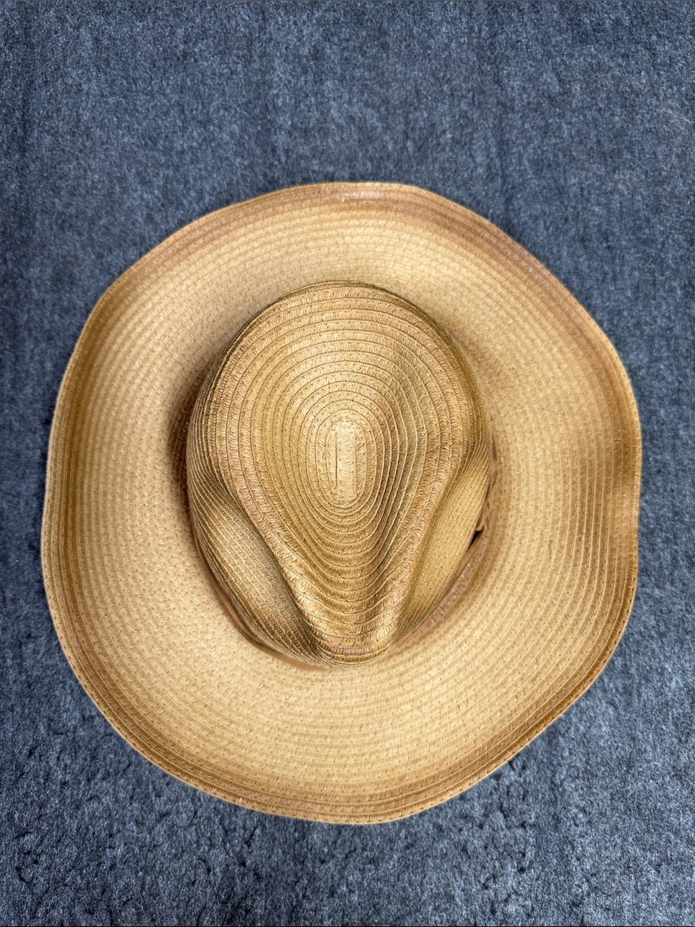 David and Young Tan Straw Sun Hat with Braided Band - Picture 4 of 4